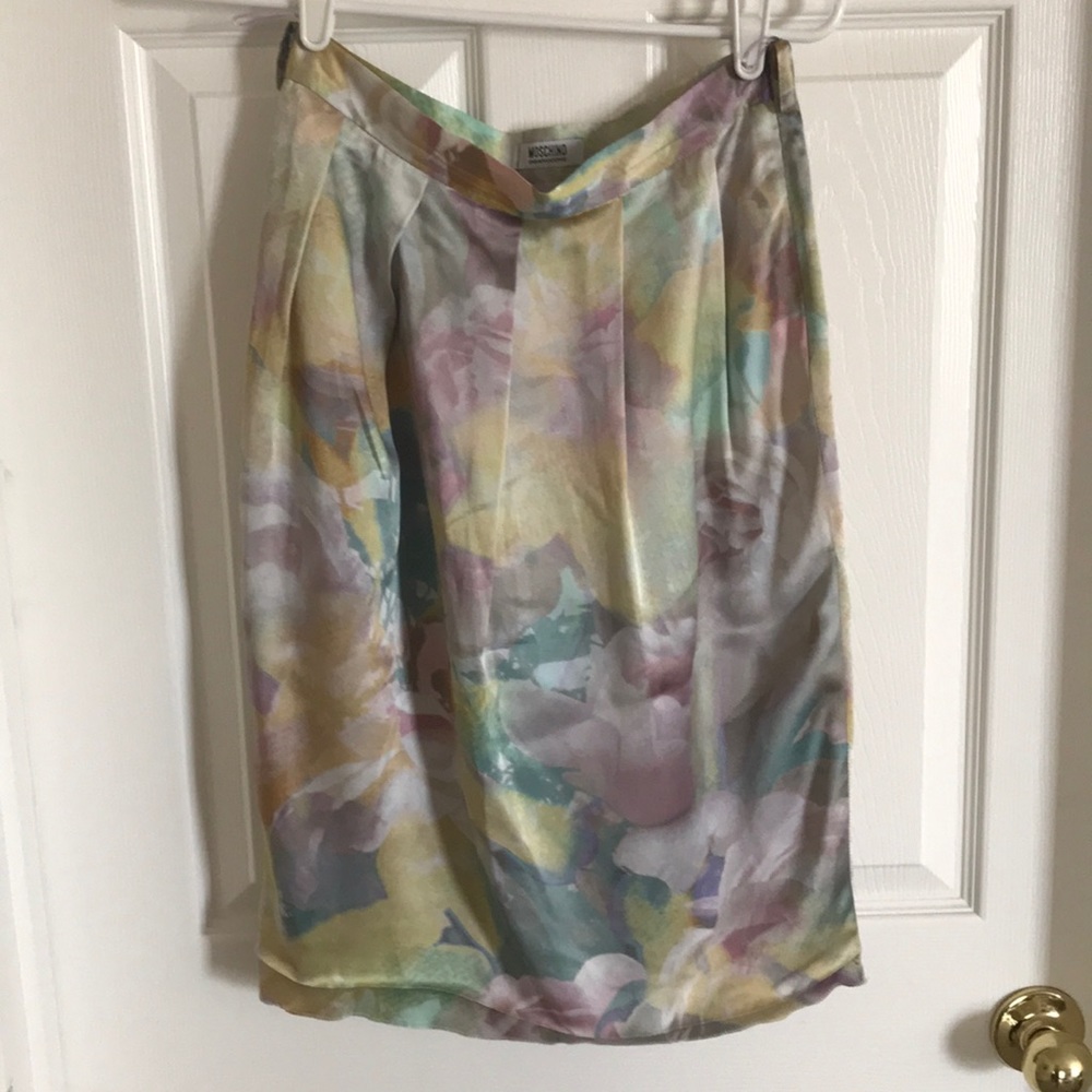 Watercolor Floral Print Moschino Skirt Size 6
